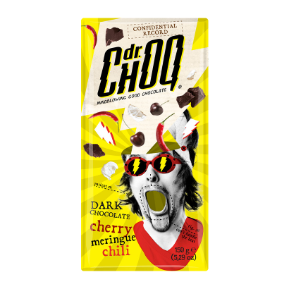 Шоколад Чорний Dr. Choq Cherry Chili 150g 5420066389065 - Retromagaz