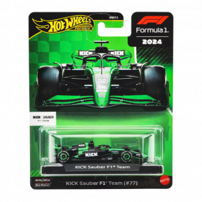Машинка Premium Hot Wheels KICK Sauber F1 Team (#77) Formula One 1:64 JBM13 Green Машинка Premium Hot Wheels KICK Sauber F1 Team (#77) Formula One 1:64 JBM13 Green - Retromagaz