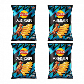 Набір Чипси 4шт Lay's Азійські Grilled Squid Flavor зі Смаком Смаженого Кальмара 70g - Retromagaz
