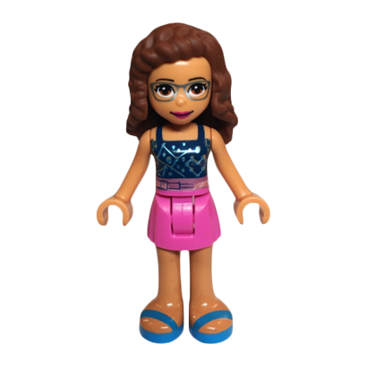 Фігурка Lego Olivia Dark Pink Skirt Friends Girl frnd424 1 Б/У - Retromagaz