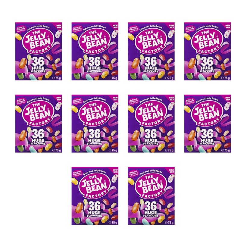Набір Цукерки 10шт The Jelly Bean Factory Боби 36 Huge Flavours 75g - Retromagaz