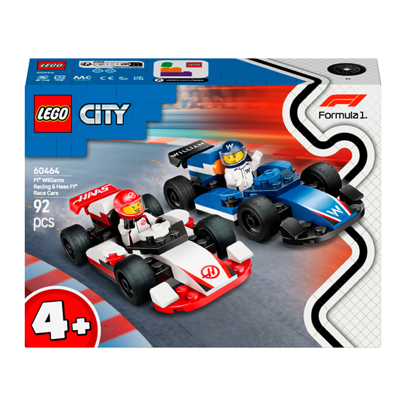 Конструктор Lego Автомобили для Перегонов F1 Команд Williams Racing и Haas F1 City 60464 Новый - Retromagaz