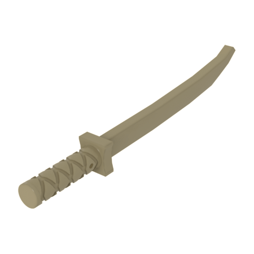 Оружие 4шт Lego Меч Shamshir Katana 21459 30173b 6139347 Tan Б/У - Retromagaz
