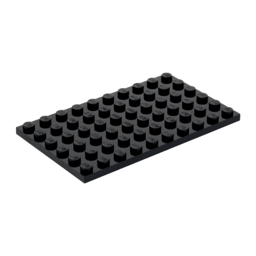 Пластина 4шт Lego Звичайна 6 x 10 3033 303326 Black Б/У - Retromagaz