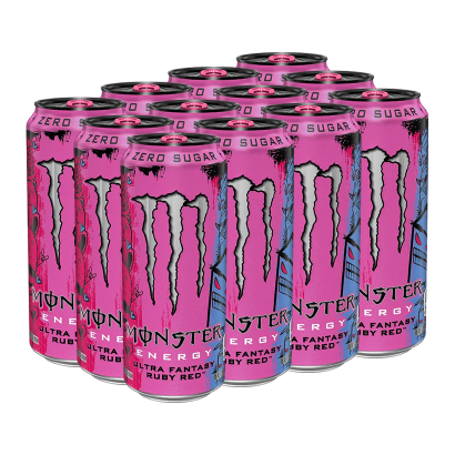 Набор Напиток Энергетический 12шт Monster Energy Ruby Red Zero Sugar 500ml - Retromagaz