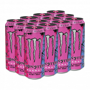 Набор Напиток Энергетический 12шт Monster Energy Ruby Red Zero Sugar 500ml Набор Напиток Энергетический 12шт Monster Energy Ruby Red Zero Sugar 500ml - Retromagaz