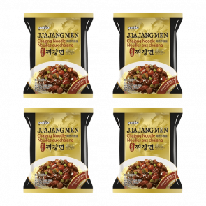 Набор Лапша 4шт Paldo Jjajangmen в Бобовом Соусе Острая 120g