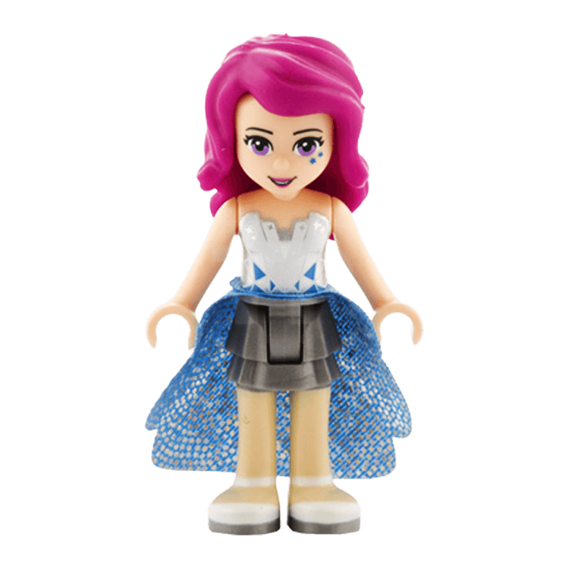 Фігурка Lego Girl Livi Flat Silver Layered Skirt Friends frnd123 1 Б/У - Retromagaz