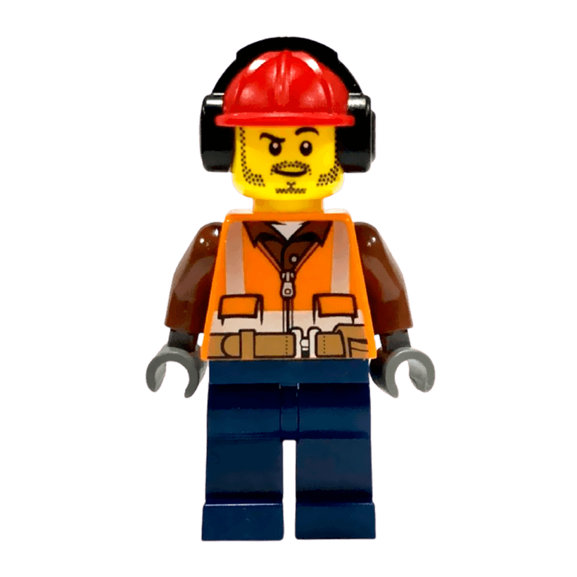 Фигурка Lego Construction 973pb1905 Headphones Slight Smile Stubble City cty0653 Б/У - Retromagaz