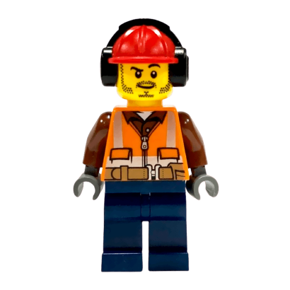 Фигурка Lego 973pb1905 Headphones Slight Smile Stubble City Construction cty0653 Б/У - Retromagaz