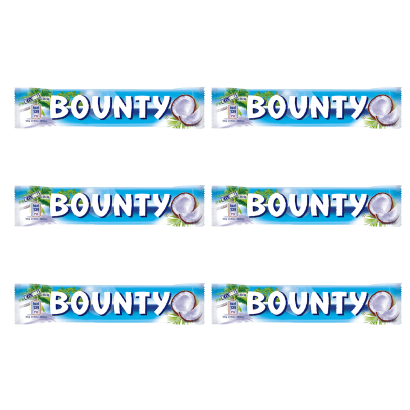 Набір Батончик Bounty з М'якоттю Кокосу у Молочному Шоколаді 57g 6шт - Retromagaz