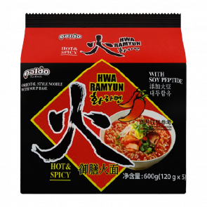 Набор Лапша 5шт Paldo Hwa Ramyun с Острым Перцем Острая 120g Набор Лапша 5шт Paldo Hwa Ramyun с Острым Перцем Острая 120g - Retromagaz
