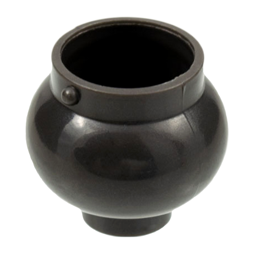 Інше 2шт Lego Pot Small with Handle Holders 98374 79807 6153593 6363146 Pearl Dark Grey Б/У - Retromagaz
