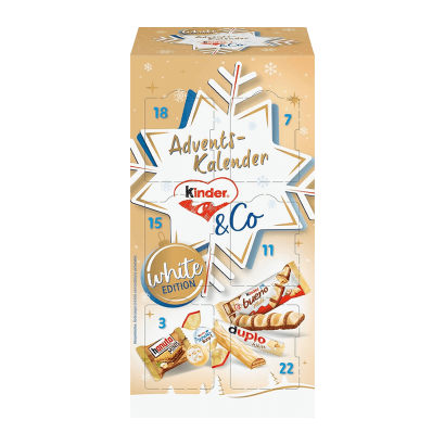 Адвент-Календарь Kinder & Co Advent-Calendar White Edition 295g - Retromagaz