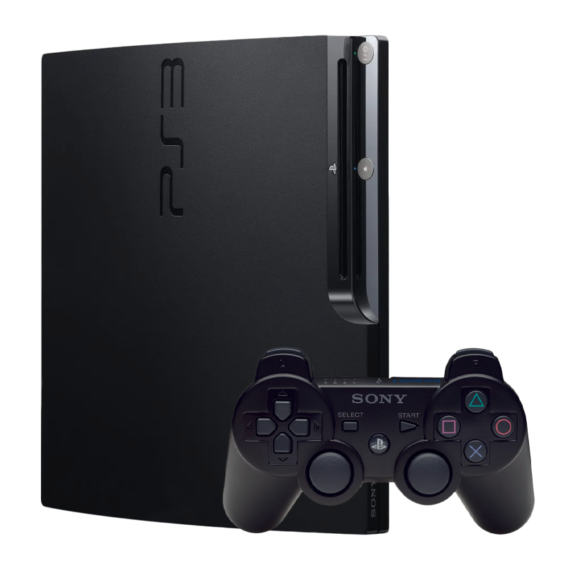 Набір Консоль Sony PlayStation 3 Slim 320GB Black Б/У  + Геймпад Бездротовий DualShock 3 - Retromagaz
