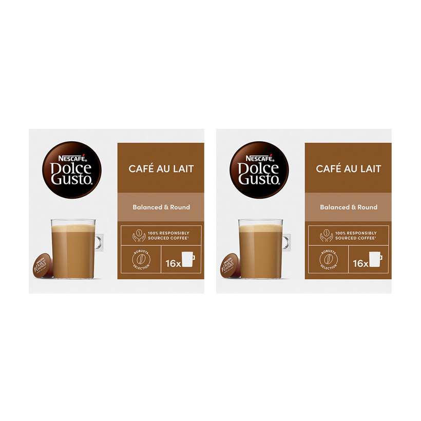 Набор Кофе в капсулах 2шт Nescafe Dolce Gusto Cafe Au Lait - 16 шт - Retromagaz