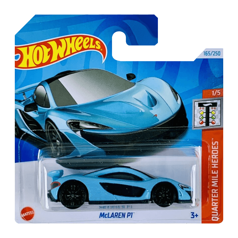 Машинка Базовая Hot Wheels McLaren P1 Quarter Mile Heroes 1:64 HTB85 Blue - Retromagaz