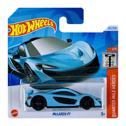 Машинка Базовая Hot Wheels McLaren P1 Quarter Mile Heroes 1:64 HTB85 Blue - Retromagaz