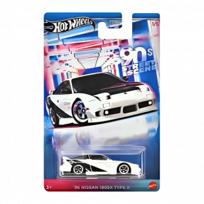 Тематична Машинка Hot Wheels '96 Nissan 180SX Type X '90s Street Scene 1:64 JCB57 White