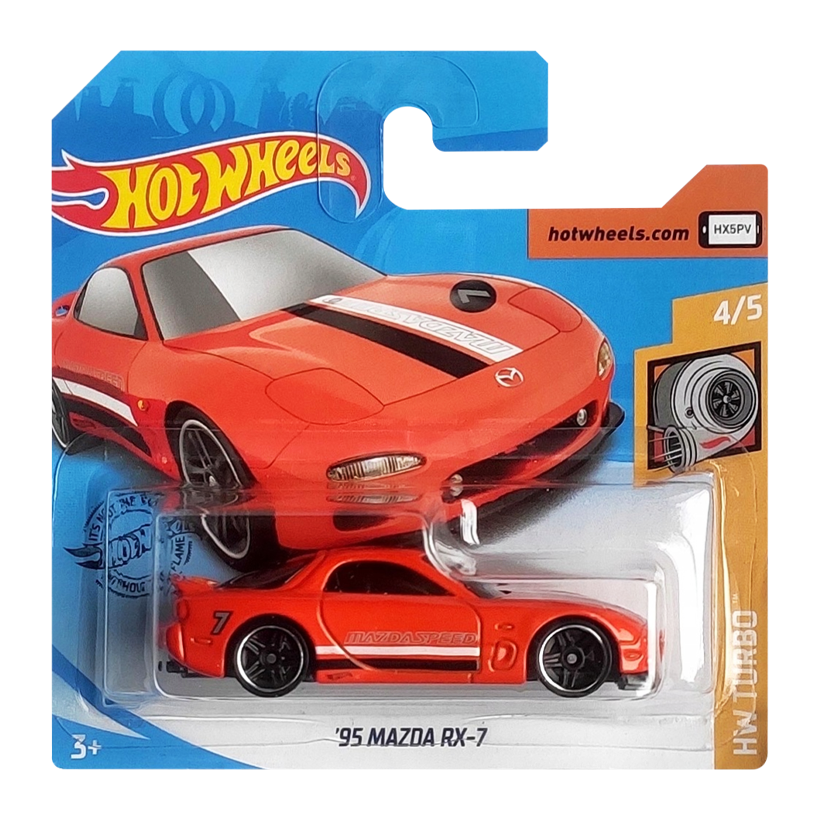 Машинка Базовая Hot Wheels '95 Mazda RX-7 Turbo 1:64 GHD02 Orange - Retromagaz