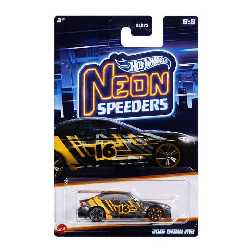 Тематична Машинка Hot Wheels 2016 BMW M2 Neon Speeders 1:64 HLH72/HLH80 Black - Retromagaz