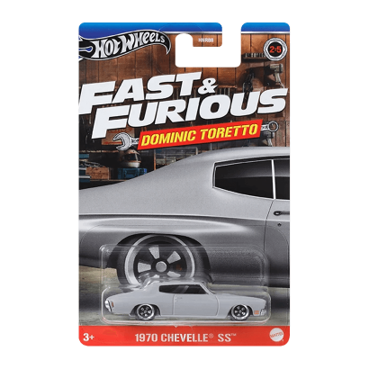 Тематична Машинка Hot Wheels 1970 Chevelle SS Dominic Toretto Fast & Furious 1:64 HNR88/HRW47 Grey - Retromagaz