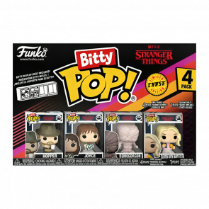 Пак Фігурок FUNKO POP! Bitty Pop! Stranger Things Гоппер Eleven with Waffles Chase 23mm 83664 - Retromagaz
