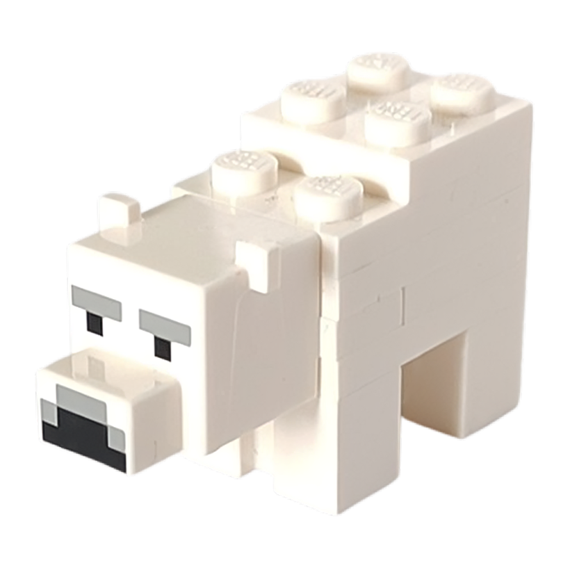 Фигурка Lego Minecraft Polar Bear Baby Cub Brick Built Games minebear01 Б/У - Retromagaz