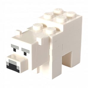 Фигурка Lego Minecraft Polar Bear Baby Cub Brick Built Games minebear01 Б/У - Retromagaz
