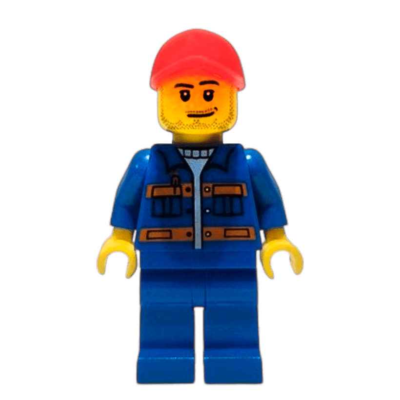 Фигурка Lego Construction 973pb0551 Red Cap with Hole City cty0807 1 Б/У - Retromagaz
