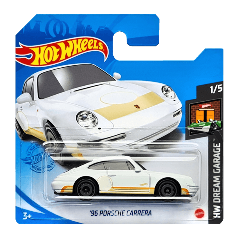 Машинка Базовая Hot Wheels Porsche '96 Porsche Carrera Dream Garage 1:64 GRY11 White - Retromagaz