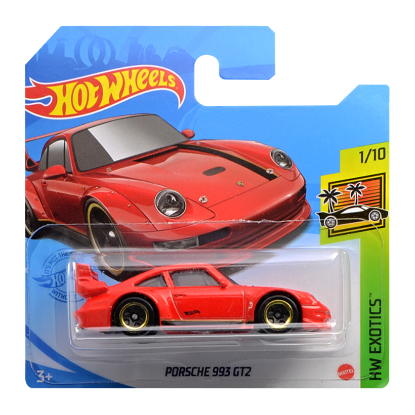 Машинка Базовая Hot Wheels Porsche Porsche 993 GT2 Exotics 1:64 GRY84 Red - Retromagaz