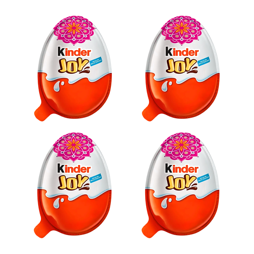 Набор Шоколадное Яйцо 4шт Kinder Joy For Girls Festive Edition 20g - Retromagaz