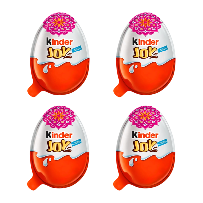 Набор Шоколадное Яйцо 4шт Kinder Joy For Girls Festive Edition 20g - Retromagaz