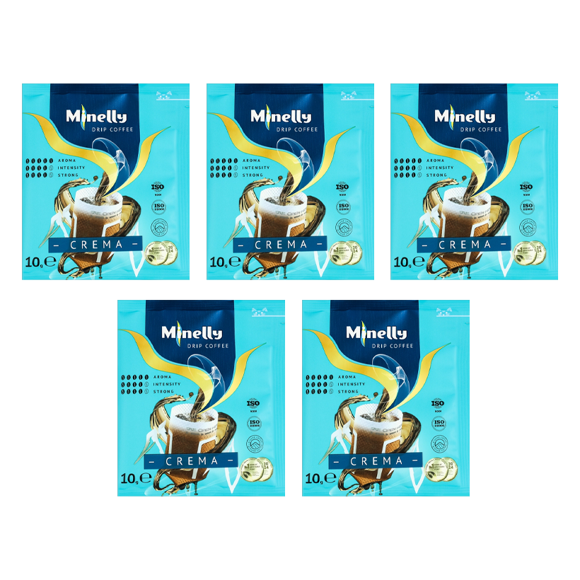 Набор Дрип-кофе 5шт Minelly Crema 10g - Retromagaz