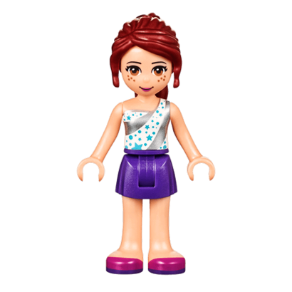 Фігурка Lego Mia Dark Purple Skirt Friends Girl frnd195 1 Б/У - Retromagaz