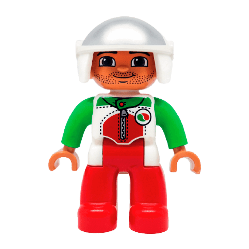 Фігурка Lego Boy Red Legs Race Top Duplo 47394pb183 Б/У - Retromagaz