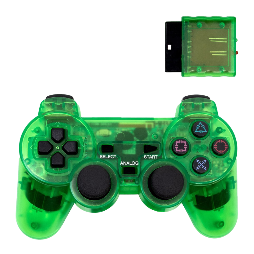 Геймпад Бездротовий RMC PlayStation 2 Green Новий - Retromagaz