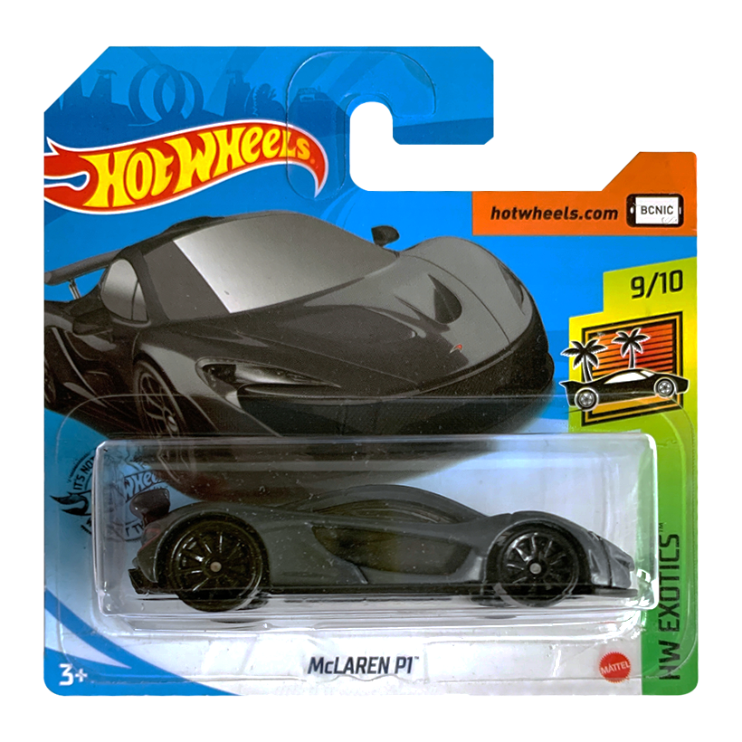 Машинка Базова Hot Wheels McLaren P1 Exotics 1:64 GHF48 Dark Grey - Retromagaz