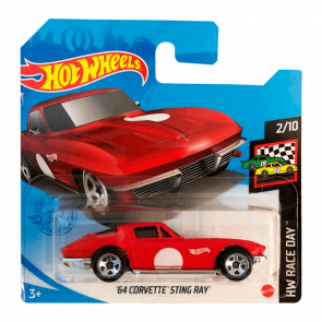 Машинка Базовая Hot Wheels '64 Corvette Sting Ray Race Day 1:64 GRX90 Red