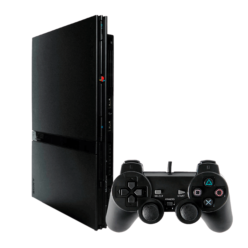 Консоль Sony PlayStation 2 Slim SCPH-7xxx Chip Black Б/У Нормальный - Retromagaz