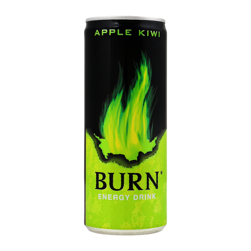 Напиток Энергетический Burn Apple Kiwi 250ml - Retromagaz