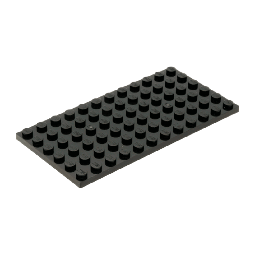 Пластина 4шт Lego Обычная 6 x 12 3028 302826 Black Б/У - Retromagaz