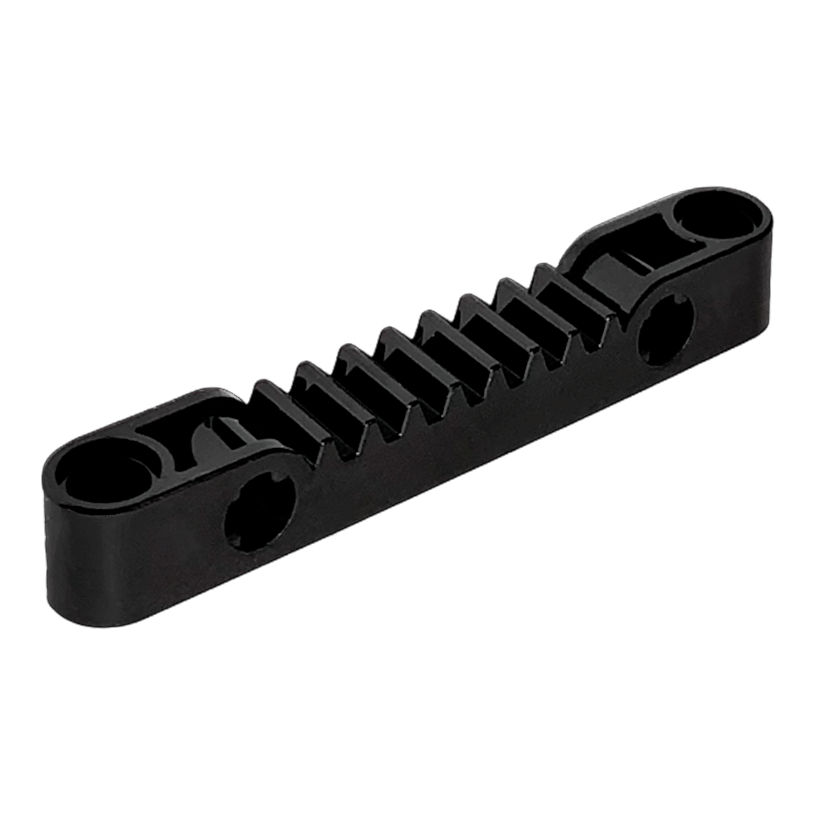 Technic 2шт Lego Зубчаста Рейка with Axle and Pin Holes 1 x 7 87761 65127 4562009 6327430 Black Б/У - Retromagaz