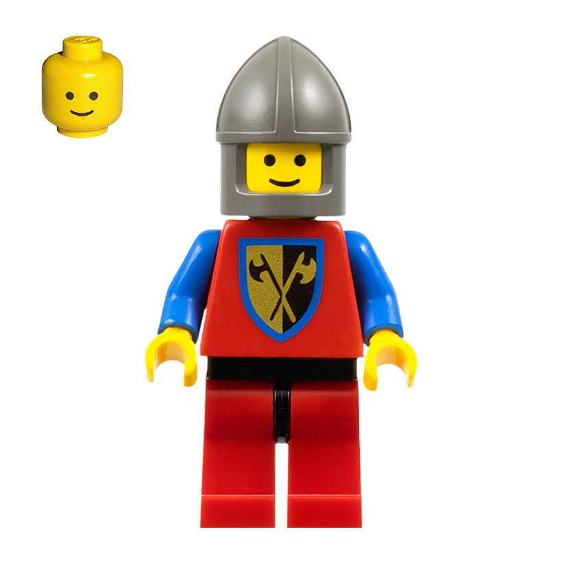 Фігурка Lego Crusaders 973p42 Axe Dark Grey Chin-Guard Castle cas110 Б/У - Retromagaz