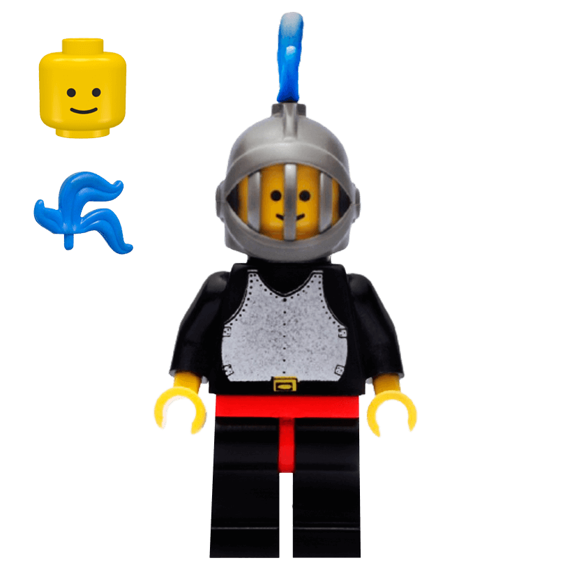 Фігурка Lego Black Falcons Breastplate Black Legs and Red Hips Castle cas217 10039 Б/У - Retromagaz
