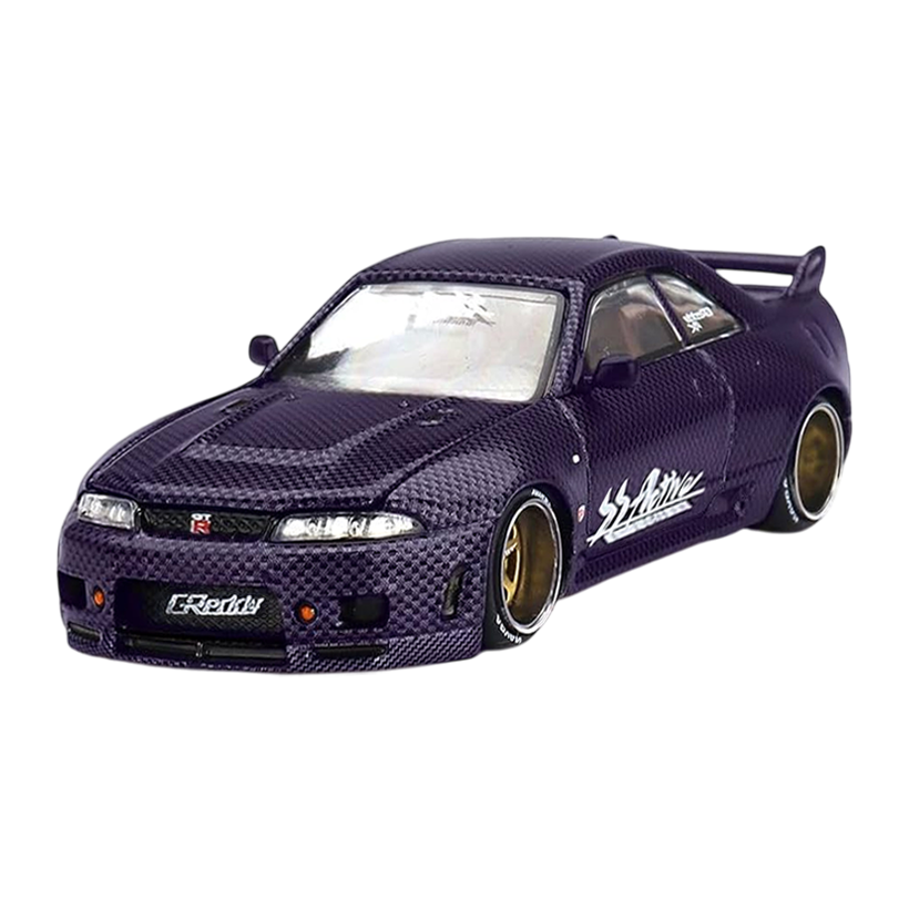 Машинка Premium Kaido House x MiNI GT Nissan GT-R (R33) Active Carbon R V2 1:64 KHMG163-CH Purple - Retromagaz