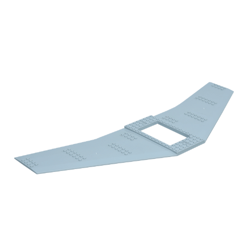 Пластина Lego Модифицированная Wing Plate 20 x 56 93541 4638602 6147577 6302608 Light Bluish Grey Б/У - Retromagaz
