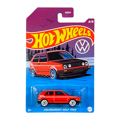 Тематическая Машинка Hot Wheels Volkswagen Golf MK2 Volkswagen 1:64 HDH47 Red - Retromagaz