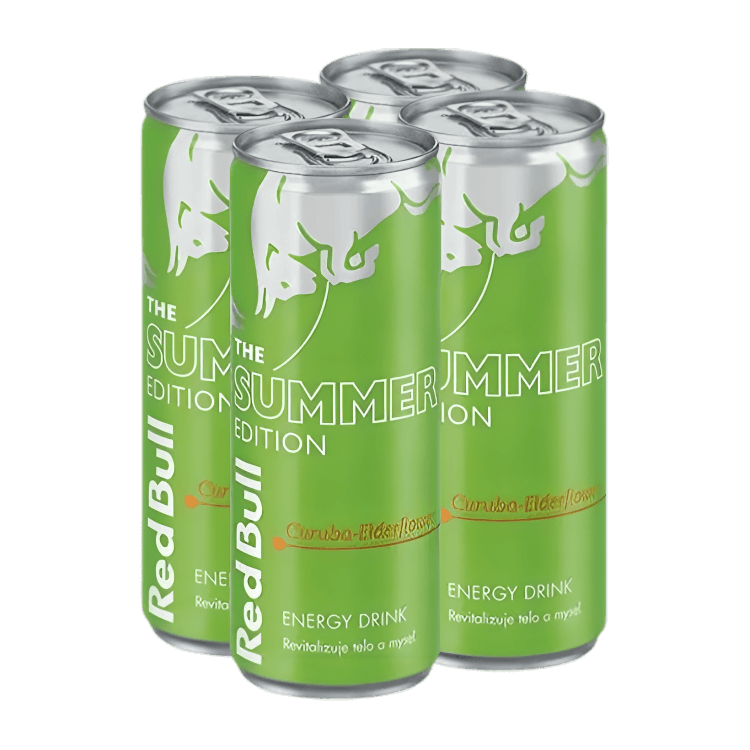 Набор Напиток Энергетический 4шт Red Bull Summer Edition Curuba Elderflower 250ml - Retromagaz